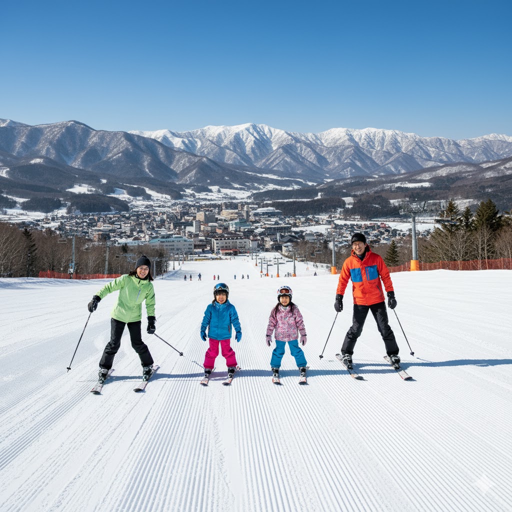Furano family skiing